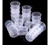 Lot de 30 tasses à mesurer en plastique de laboratoire de 60 ml avec échelle précise et intérieur lisse pour une mesure précise dans les domaines éducatif et industriel