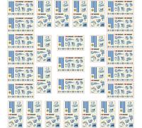 Lot De 30 Tatouages Temporaires Du Drapeau Uruguayen Pour Compétitions Internationales Coupe Du Monde Football Coupe Du Monde Visage Autocollants Imperméables Drapeaux Tatouage Autocollant