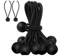 Lot de 30 tendeurs de cordon élastique avec boule pour sécuriser l'équipement extérieur (20 cm)