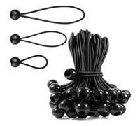 Lot de 30 Tendeurs élastiques avec Boule, 10/15/20cm Tendeur en Caoutchouc de bâche, Sandow élastique, Corde élastique pour Affiches, Tentes, Bannières, Pavillons