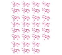 Lot de 30 trombones en métal en forme de cheval 38 x 27 mm pour organiser des fichiers, marque-pages, marque-pages, pour documents, cahiers, loisirs créatifs