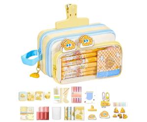Lot de 30 trousses à crayons avec fournitures de papeterie de grande | Trousse à crayons pour enfants, pour la maison, après la classe, les enfants, les garçons, les filles, les croquis
