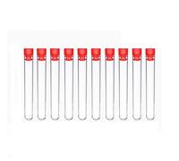 Lot de 30 tubes à essai en plastique transparent avec capuchons, pour expériences scientifiques, enseignement scolaire, stockage des perles, liquides (12 x 100 mm)
