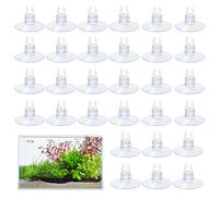 Lot de 30 ventouses pour aquarium - Pour tuyau de CO2 - Clips pour poissons d'aquarium - Support de tuyau transparent - Accessoires - Ventouses en verre - Support de tuyau (5 x 30 mm)