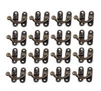 Lot de 30 verrous à moraillon en bronze antique, style vintage avec boucle incurvée pour mini boîte en bois, coffre à bijoux et petits coffres (bronze)