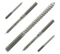 Lot de 30 vis à double filetage M6 x 120 mm - En acier inoxydable VA A2 V2A AGBERG