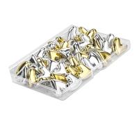 Lot de 30 vis à pousser en forme de cœur pour tableaux d'affichage, contre l'oxydation, attaches parisiennes murales en métal pour accrocher des photos, tendres