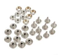 Lot de 30 vis à pression en acier inoxydable de qualité marine pour bâche, tente, auvent, meubles d'extérieur, avec vis autotaraudeuses 15 mm