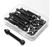 Lot de 30 vis à tête cylindrique à six pans creux et écrou M5 x 60 mm - Boîte combinée - Vis cylindriques à six pans creux - Grade 12,9 - Acier au carbone