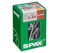 Lot de 30 vis acier tête fraisée bombée torx SPAX, Diam.6 mm x L.60 mm G