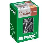 Lot de 30 vis acier tête fraisée bombée torx SPAX, Diam.6 mm x L.60 mm