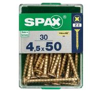 Lot de 30 vis acier tête fraisée SPAX, Diam.4.5 mm x L.50 mm