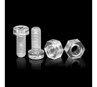 Lot de 30 vis M5 x 35 mm en acrylique transparent métrique Phillips Cross Pan Combinaison de vis et écrous