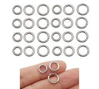 Lot de 300 anneaux ouverts en acier inoxydable épais et solides pour la fabrication de bijoux, colliers, bracelets, boucles d'oreilles, porte-clés, loisirs créatifs (M536)