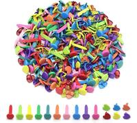 Lot de 300 Attaches Parisiennes Multicolores Pastel, Contenant 200 Attache Parisienne Rondes et 100 Brads en Forme de Cœur, Paper Fasteners pour Scrapbooking, Fabrication de Cartes, Artisanat, Enfants