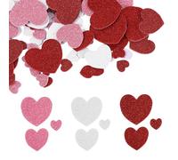 Lot de 300 Autocollants en Forme de Cœur - Décoration de Mariage, Mousse Pailletée pour Scrapbooking, Fins et Décoratifs