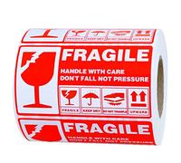 Lot de 300 autocollants fragiles avec poignée avec soin pour étiquettes d'avertissement express Don'for T Fall Not Pressure Autocollants pour enseignants, planificateurs