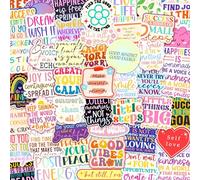 Lot de 300 autocollants holographiques de motivation positifs pour enfants, autocollants d'affirmation pour bouteilles d'eau, journaux, cahiers, scrapbooking, tableau de vision, citation de positivité
