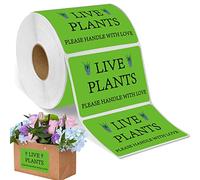 Lot de 300 autocollants Plantes vivantes 5,1 x 7,6 cm avec inscription « Please Handle with Love » pour l'expédition de palettes d'entrepôt