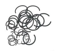 Lot de 300 bagues de retenue de type C, anneaux en acier à ressort au carbone noir pour trous de 7 à 30 mm, circlip sans oreilles avec boîte de rangement pour roulement automobile et assemblage