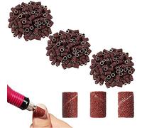 Lot de 300 bandes de ponçage pour lime à ongles électrique grain 80 120 180 Grain professionnel et lavable