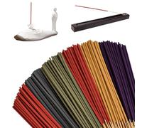 Lot de 300 bâtonnets d'encens de qualité supérieure - 100 % naturels et sans produits chimiques - Avec lavande, fleur de cerisier, sang de dragon, océan, goût de poire et sauge - Pour méditation
