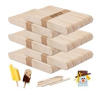 Lot de 300 Bâtonnets en Bois pour Bricolage, 15cm x 1,8cm, Abaisse-Langue, Bâton de Glace Naturel, Spatule Épilation, Décoration Intérieure, Créativité