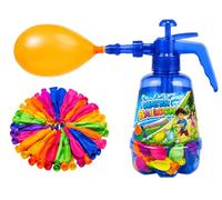 Lot de 300 bombes à eau et pompe portable de 1,5 litre, 300 ballons à eau, faciles à remplir avec robinet, réservoir portable