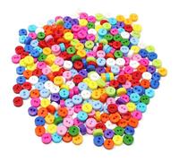 Lot de 300 boutons ronds multicolores en résine de 6 mm - Embellissements vibrants pour projets créatifs de création de cartes et de couture