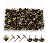 Lot de 300 Clous de Rembourrage, Clous de Rembourrage Vintage, punaises, Clous décoratifs pour décorer Les canapés, Les Portes et Autres Meubles 11 x 17 mm/0,43 x 0,66 Pouces (Patine Verte)