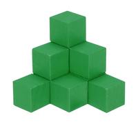Lot de 300 cubes carrés en bois massif naturel 1,5 cm for loisirs créatifs, projets bricolage, puzzle, lettres, timbres, décoration d'intérieur(Green)