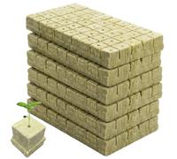 Lot de 300 dosettes hydroponiques en laine de roche, 2, 5 x 2, 5 x , cm, pour le démarrage des graines, la propagation des plantes et le clonage, éponges culture pour système hydroponique, cubes d