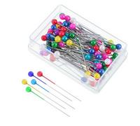Lot de 300 épingles à coudre droites avec têtes pour tissu, couture artisanale, couture, bijoux, décoration de tissu