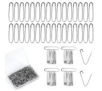 Lot de 300 Épingles de Sûreté, 2,4 cm Argent Petites Épingles de Hijab de Matelassage sans Boucle Accessoires de Couture pour l'Artisanat Fait à la Main Le Matelassage Le Tricot la Couture