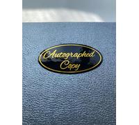 Lot de 300 étiquettes autocollantes noires et dorées avec autographes de l'auteur - 2,5 x 5,1 cm - Pour livres de poche, romans