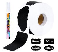 Lot de 300 étiquettes autocollantes pour tableau noir, étanches, avec stylo, étiquettes autocollantes pour cuisine, pots à épices, confiture, etc. 7 x 4 cm