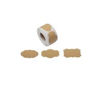 Lot de 300 étiquettes autocollantes vierges vintage en papier pour bocaux, bouteilles, cadeaux, étiquettes de nom de 3,1 x 5,1 cm pour l'organisation de la maison, du bureau, de mariage, de Noël