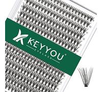 Lot de 300 extensions de cils individuels 20D - Cils en grappes doux et naturels à réaliser soi-même à la maison (20D-0,07C, courbure C, 9 à 18 mélanges)