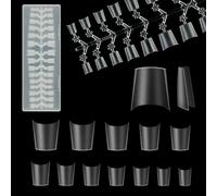 Lot de 300 faux ongles courts en acrylique pour French manucure Blanc