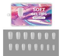 Lot de 300 faux ongles courts mats préformés en acrylique - Mode manucure - Explications de manucure - Utilisation en salon - Conseils d'ongles en gel mat