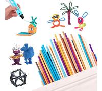 Lot de 300 filaments 3D pour stylo 3Doodlers Start Pen, 20 couleurs 2,5 mm PCL basse température d'impression 3D, recharge à basse température compatible avec 3Doodler Start+ P