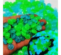 Lot de 300 galets lumineux rechargeables pour aquarium et jardin, pierres fluorescentes en résine qui brillent la nuit, décoration sûre et durable (violet)