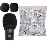 Lot de 300 housses jetables pour micro hygiénique pour retirer les odeurs et retirer les odeurs - Capuchon de protection pour microphone KTV - Noir