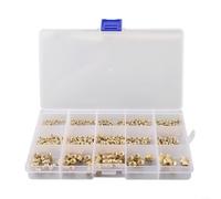 Lot de 300 inserts filetés en laiton M2 M2.5 pour M3 M5 M6 - Écrous chauffants pour imprimante 3D - Kit de réparation en plastique - Assortiment de bagues moletées