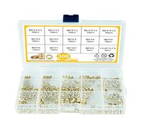 Lot de 300 inserts filetés moletés en laiton 2/2 5/3/4/5/6 mm - Kit d'assortiment pour impression 3D - Inserts filetés en laiton