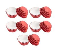 Lot de 300 mini caissettes à muffins en papier sulfurisé de qualité alimentaire (300, rouge)