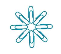 Lot de 300 mini trombones de 28 mm - Accessoires de fournitures de bureau de couleurs assorties - Aiguille à papier mignonne - Marque-page multicolore (bleu)