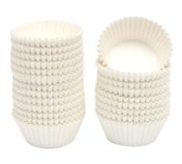 Lot de 300 moules à muffins blancs de grande taille en papier de qualité alimentaire sans odeur (taille géante)