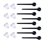 Lot de 300 paires de boucles d'oreilles en plastique noir pour le sport