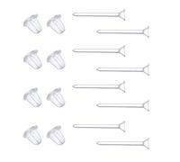 Lot de 300 paires de boucles d'oreilles en plastique transparent pour le sport, 2 mm